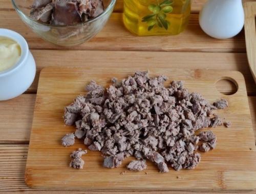 Слоёный салатик Печёнкин. 06