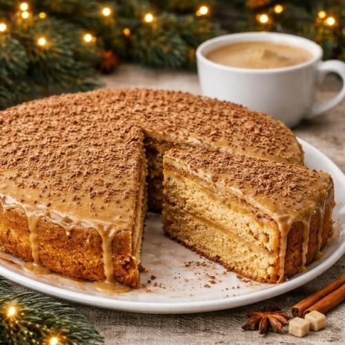 Кофейный пирог из того, что есть в холодильнике.

