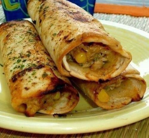 Хрустящие куриные роллы.