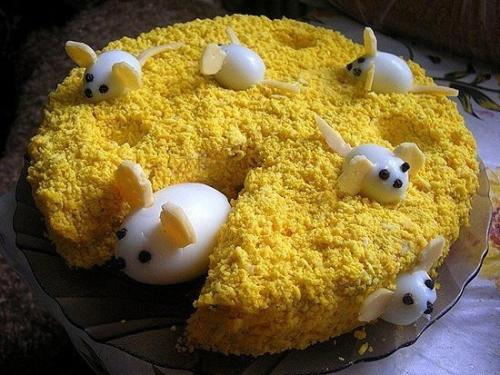 Cалат Мимоза с Мышками.