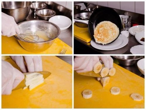 Блины с творогом и фруктами. 02