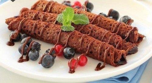 Шоколадные блинчики на молоке?