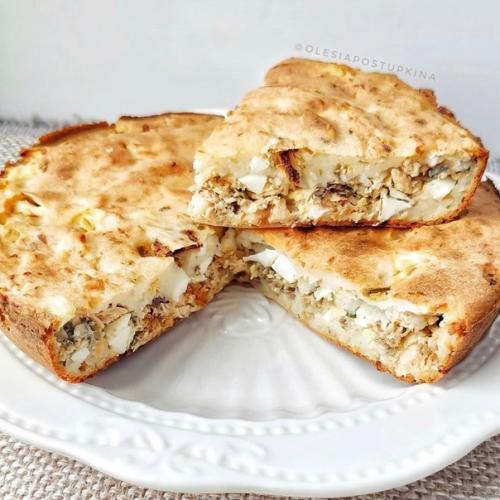 ПП Пирог с рыбными консервами.