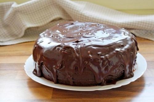 Шифоновый бисквит с вишней. 04