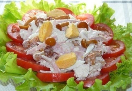 Салат с ветчиной Мужская Мечта.