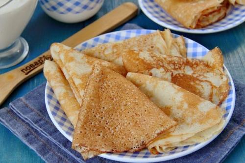 Блины дрожжевые.  Ингредиенты: