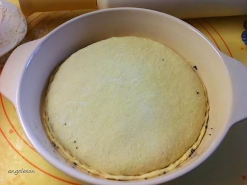 Пирог с маком Цветок из творожно - дрожжевого теста. 03