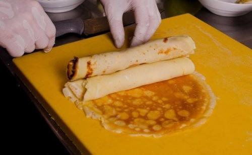 Блины с творогом и фруктами. 04