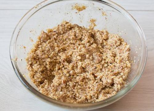 Ореховый пирог на песочной основе. 04