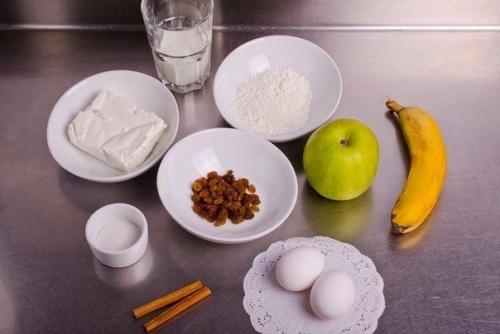 Блины с творогом и фруктами. 01