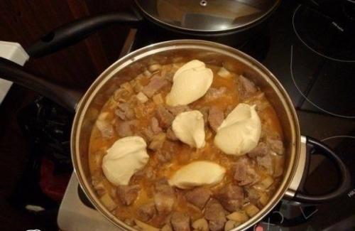 Мясо в сырном соусе? 07