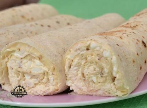 Закусочные рулеты из лаваша.