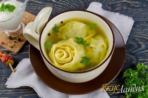 Ленивые пельмени с мясной начинкой. 

