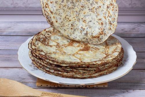 Тонкие блины с маком. 04