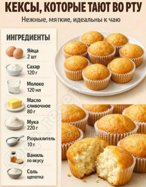 Кексы, которые тают во рту.

