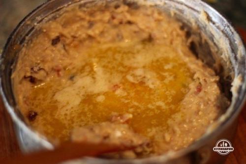 Банановые бурфи с орехами, курагой и изюмом. 07