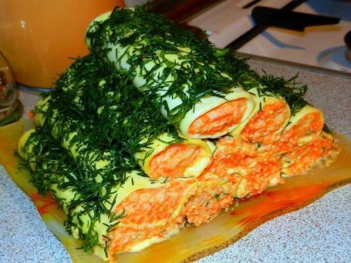 Сырные трубочки с острой начинкой.