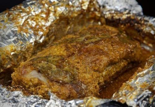 Свинина, запеченная с майонезом и специями. 07