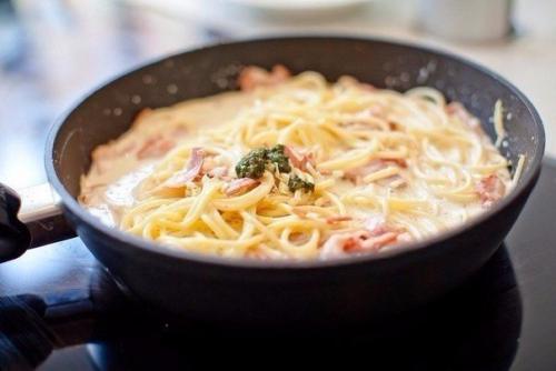 Карбонара?   Ингредиенты:   Спагетти - 200 г. 04