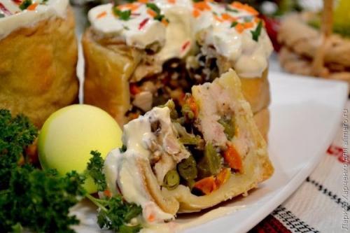 Жаркое в тесте Пасхальный Кулич. 07