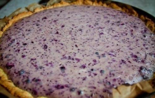 Черничный пирог с творогом. 04