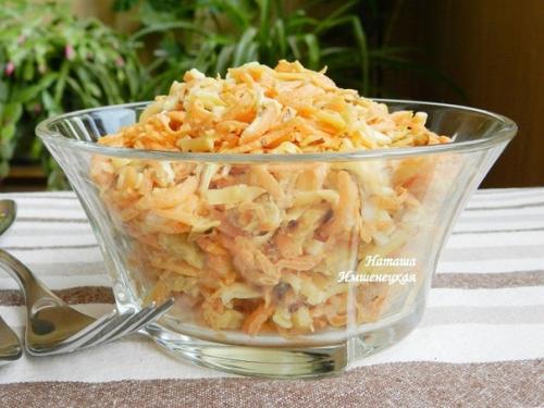 Морковный салат с сыром.
