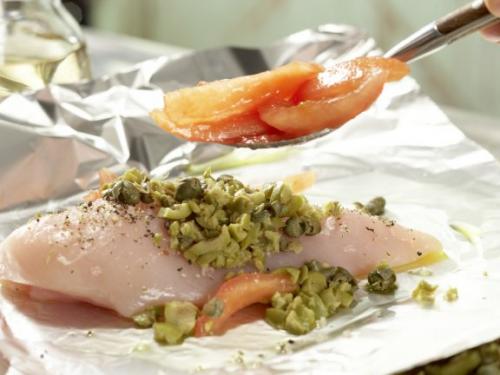 Курица по-итальянски. С помидорами, каперсами и орегано. 07