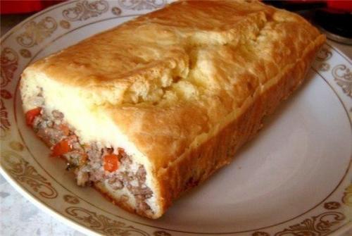 Ленивый пирог с начинкой.