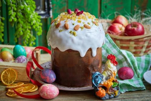 Пасхальный кулич на закваске.