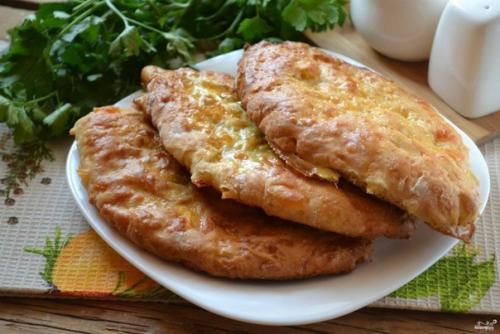 Сырные лепешки на кефире. 05