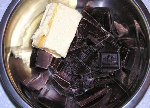 Брауни с творогом и вишней. 02