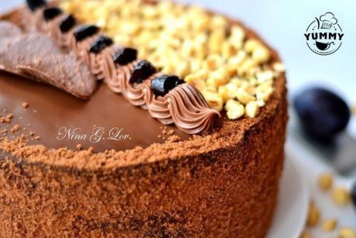 Шоколадный торт с карамельным кремом. 05