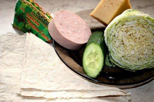 Простой рулет из лаваша Майский. 01