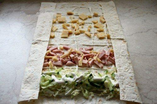 Простой рулет из лаваша Майский. 03