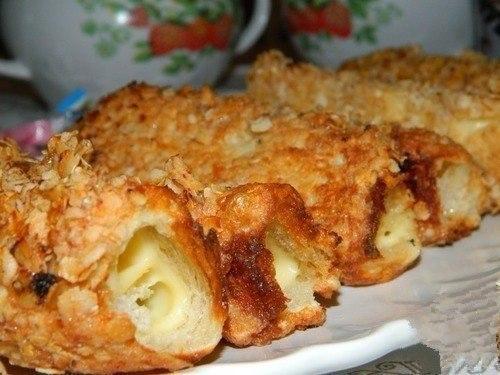Горячие бутерброды - трубочки.

