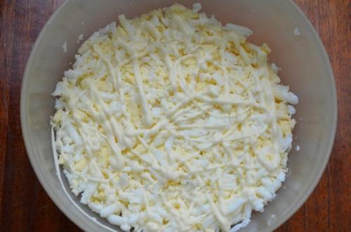Сaлaт с копченой курицей, корейской морковью и огурцом. 01