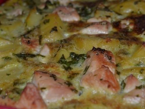 Картофельная запеканка с курицей. 05