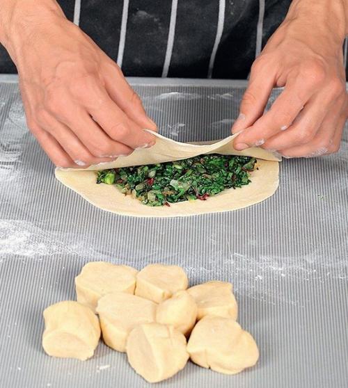 Азербайджанские кутабы с зеленью. 05