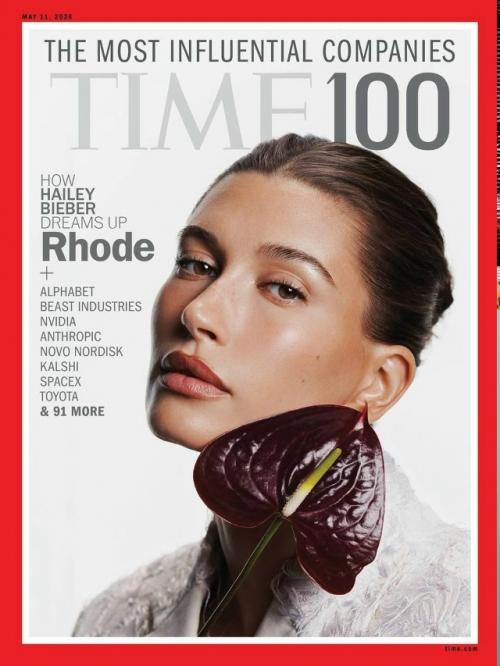 Хейли бибер обложку Time с брендом Rhode покорила. 03