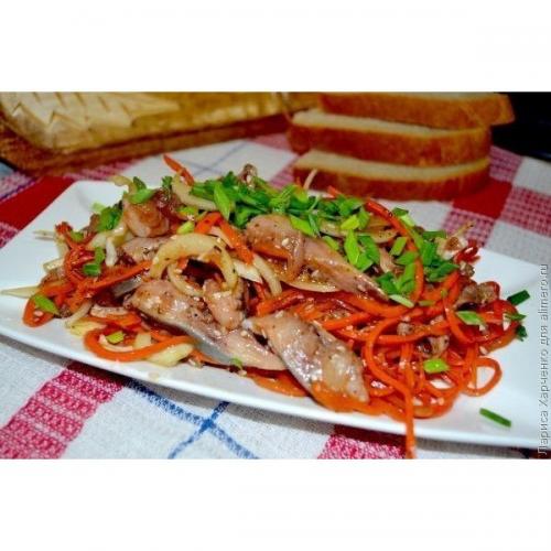 Сельдь по-корейски.   Что необходимо подготовить: