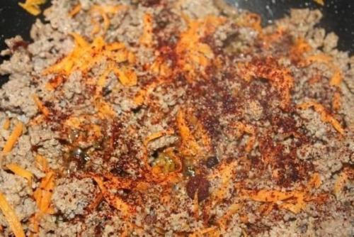 Картофельная запеканка с фаршем и грибами. 04