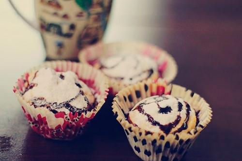 Маффины с вареньем.