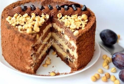 Шоколадный торт с карамельным кремом. 03