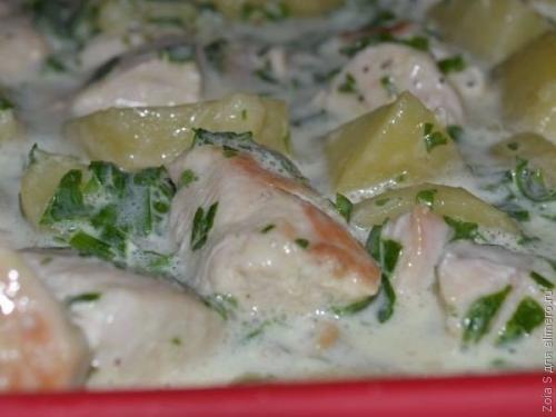 Картофельная запеканка с курицей. 04