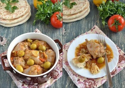 Курица по-средиземноморски. 

Я очень эту курицу люблю.  