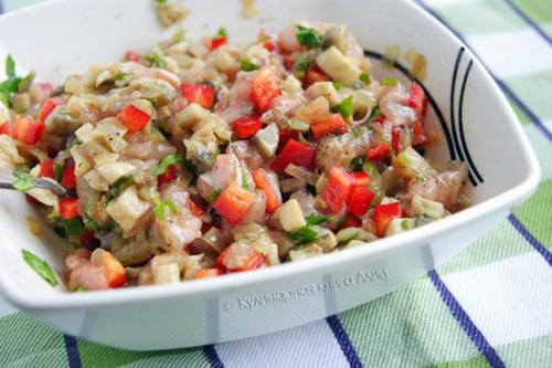 Куриные голени, фаршированные шампиньонами. 04