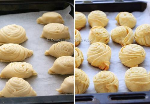 Бадамбура.  Тесто:  Молоко 500 мл. 02