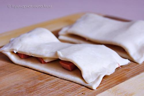 Косички с колбасой и сыром. 02