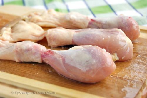 Куриные голени, фаршированные шампиньонами. 01