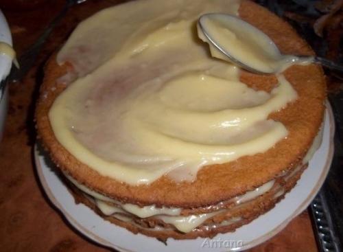 Такой нежный и пропитанный домашний медовик. 02